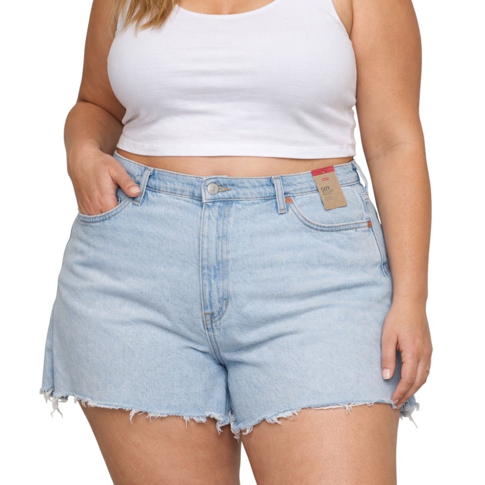 Levi's Women's 501 Shorts Size 24 Plus, Blank Spot, High Rise Denim Cut Offs